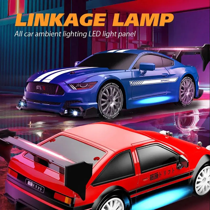 RC Drift Car 4WD Remote Control High Speed Racing Vehicle with LED Lights 2.4GHz Radio 4x4 Off-Road Truck Toy for Children Kids Magic Remotes