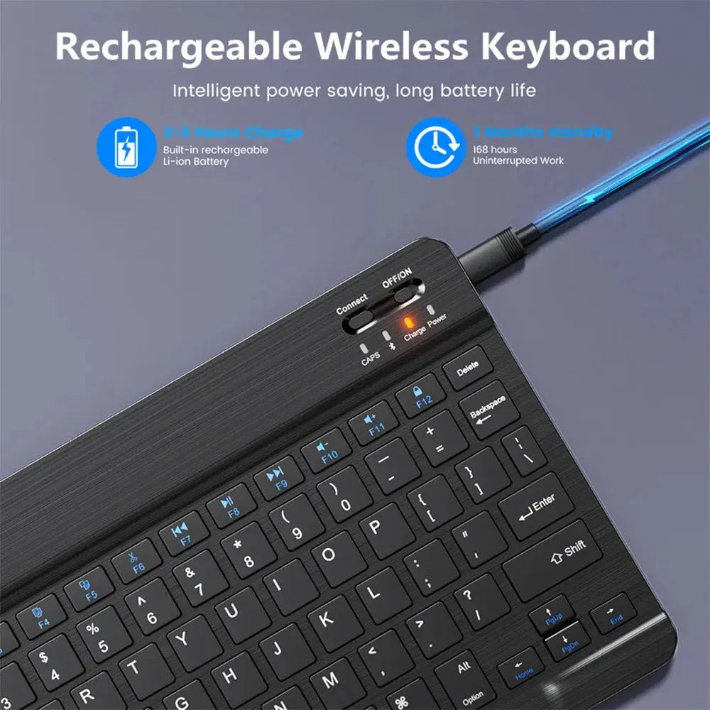 Mini Wireless Keyboard Bluetooth Keyboard For ipad Phone Tablet Portable Bluetooth Keyboard and Mouse For Samsung Xiaomi Android - Magic Remotes