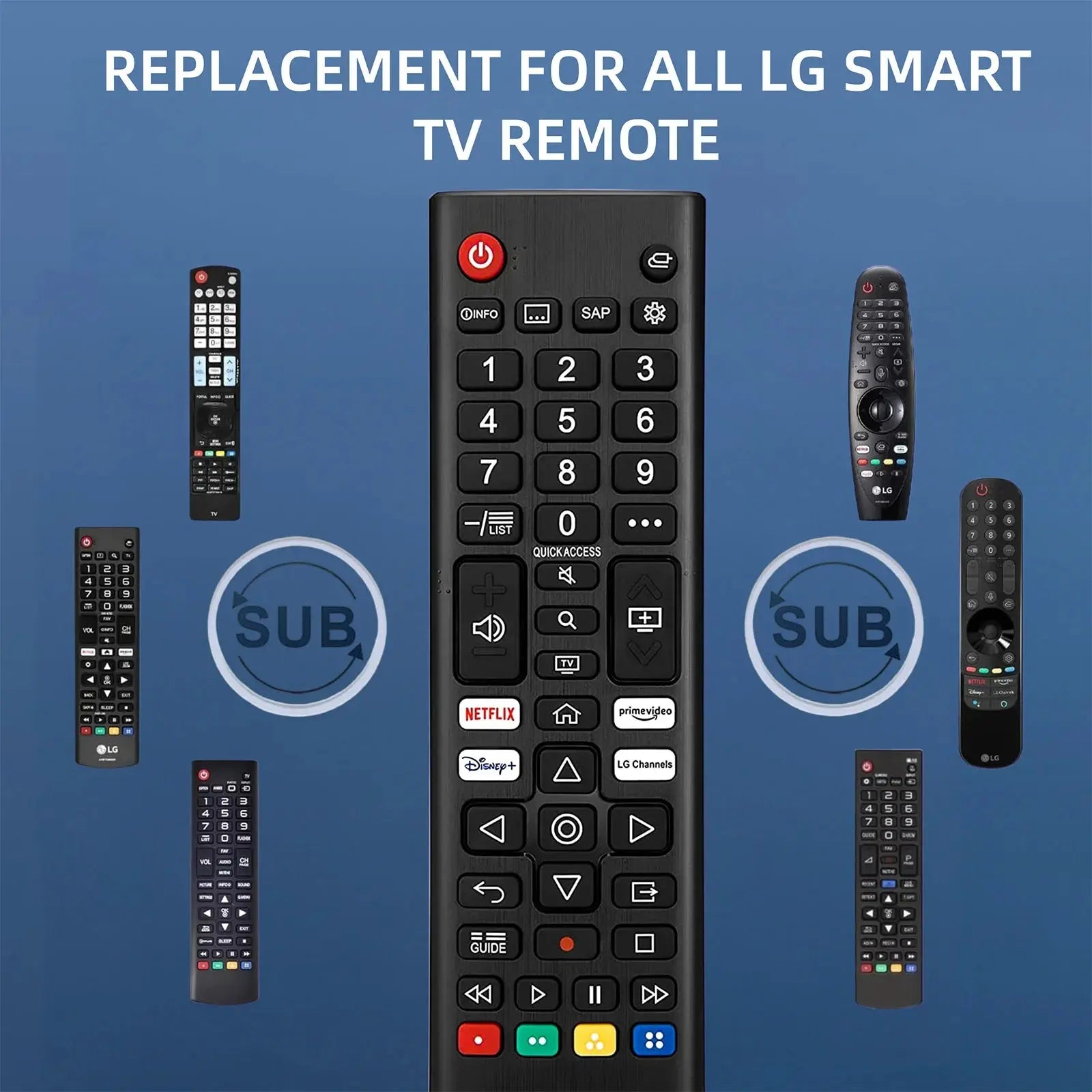 Universal Remote for L-G TV Remote Control (All Models) Compatible with All LG LED OLED LCD UHD HDTV HDR Webos 4K 8K Smart TV Magic Remotes