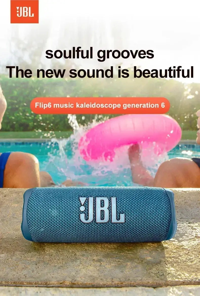 JBL Flip 6 Waterproof Portable Wireless Bluetooth Speaker IPX7 Outdoor Stereo Enhanced Bass Independent Tweeter for Music Magic Remotes