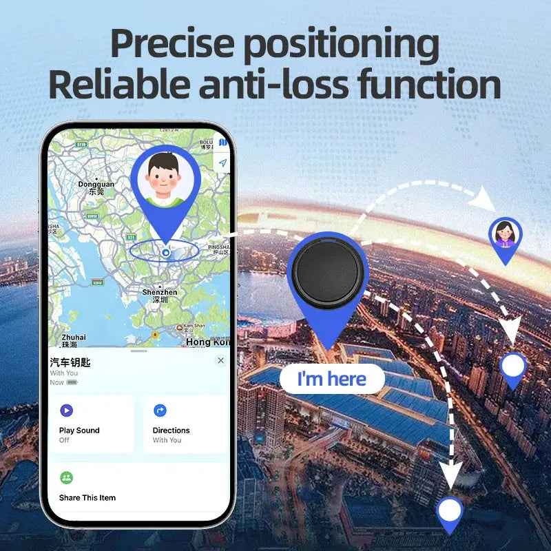 Smart iOS GPS Tracker Tag Suitable For Apple iOS Airtag Anti Loss Locator Car Key Bicycles Elderly People Pets Anti Loss Tracker - Magic Remotes