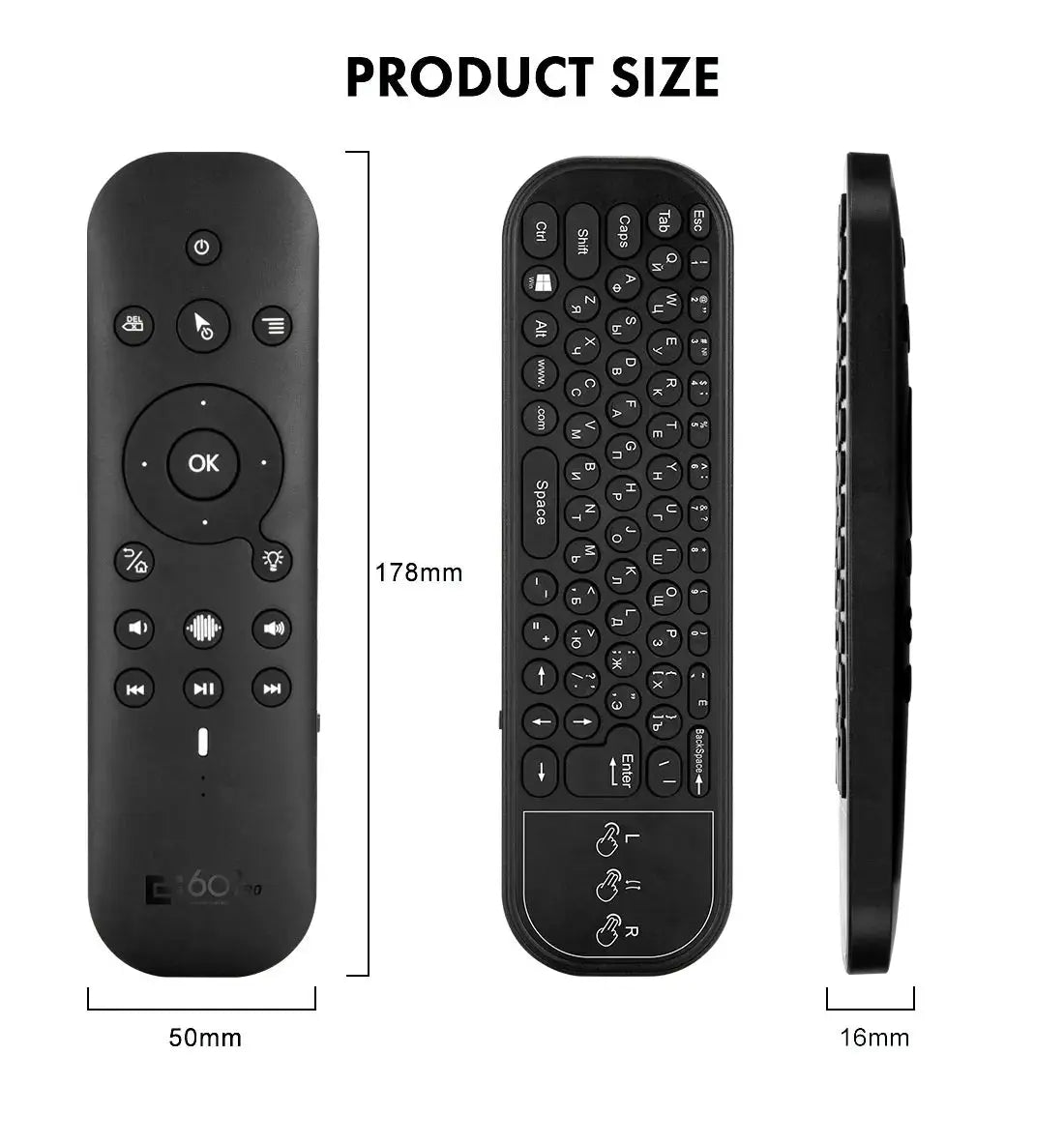 New G60S Pro BT Wireless Voice Remote Control 2.4G BT5.0 Dual Mode Air Mouse IR Learning With Backlit Light For Android TV Box Magic Remotes