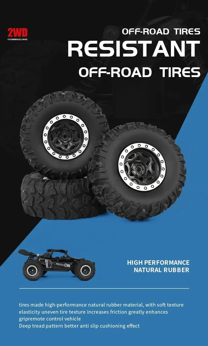 Remote Control Car RC Drift Racing 1:16 Vehicle Off Road Alloy 2.4G Radio High-Speed Trucks With LED Light Climbing Gift Kid Toy - Magic Remotes