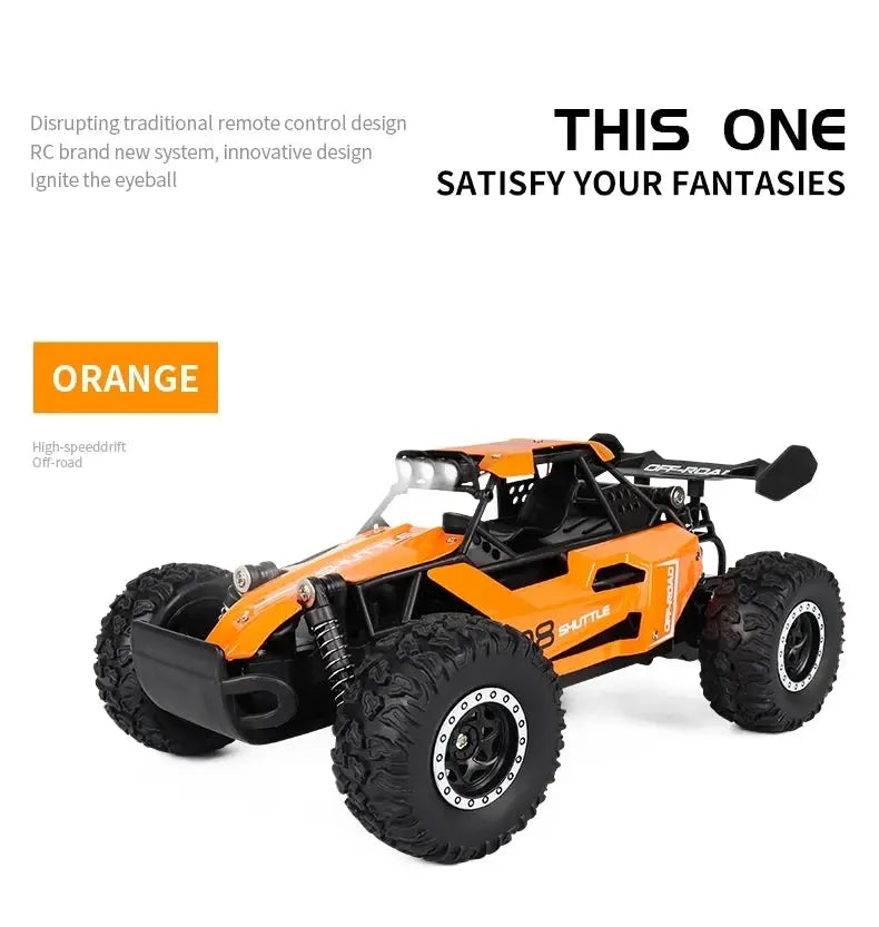 Remote Control Car RC Drift Racing 1:16 Vehicle Off Road Alloy 2.4G Radio High-Speed Trucks With LED Light Climbing Gift Kid Toy - Magic Remotes