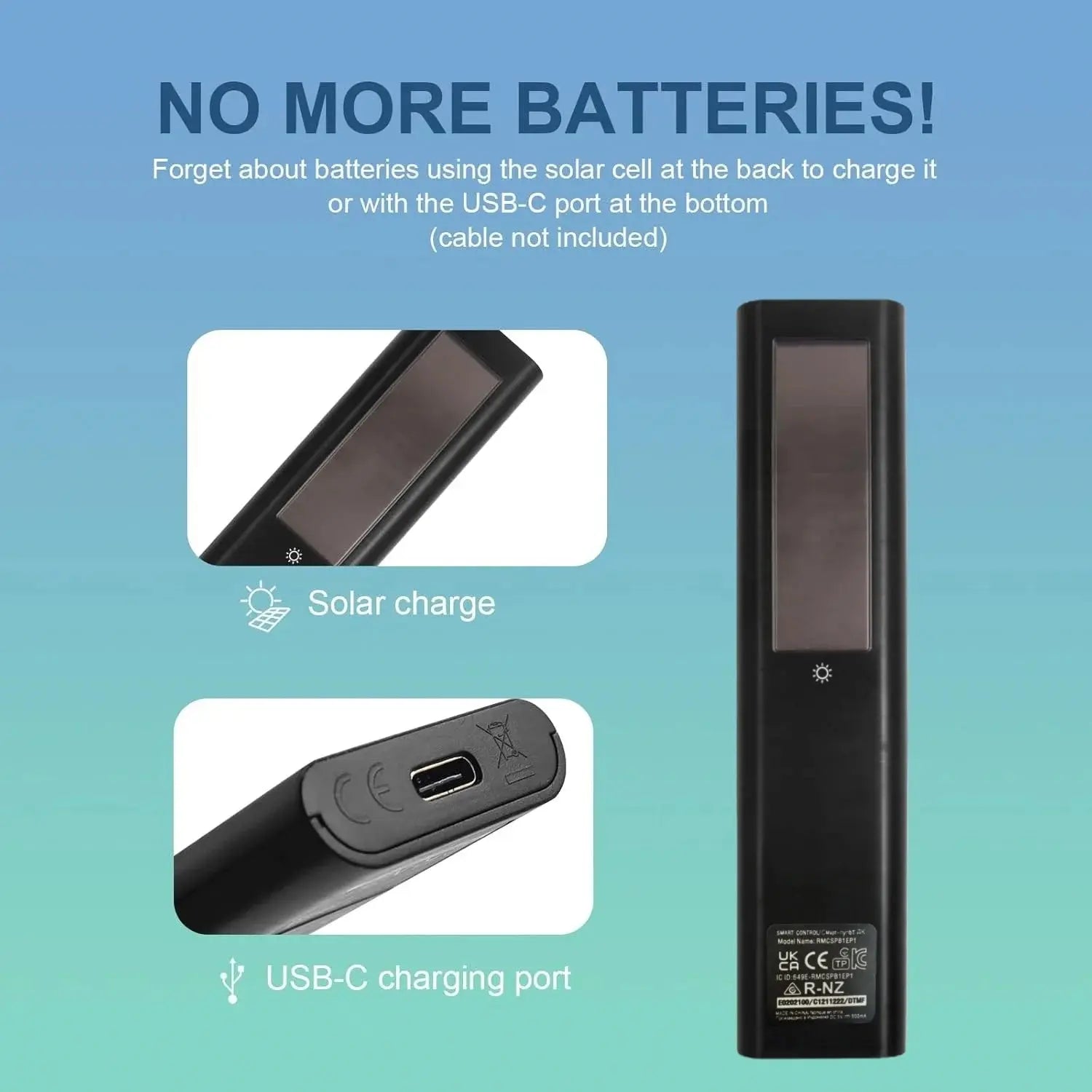 New Solar Charging BN59-01385A Voice Remote Replacement for Samsung Smart TVs DIY Accessory Magic Remotes