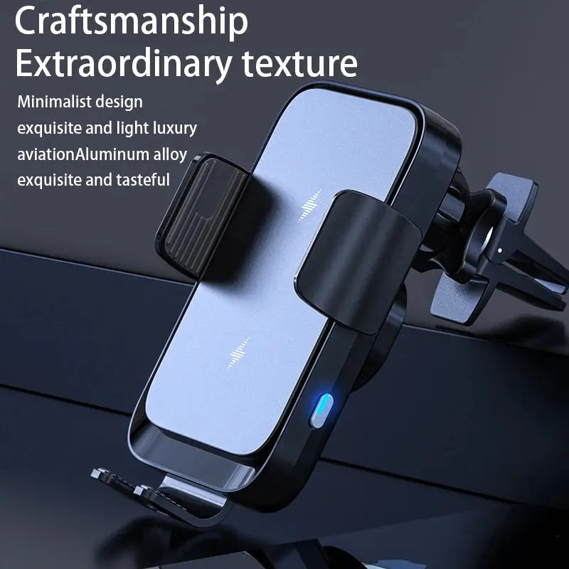 Wireless Car Charger Dual Coil Car Phone Holder Stand for Samsung Galaxy Z Flip 5 4 3 S22 S21 iPhone 14 13 Fast Charging Station - Magic Remotes
