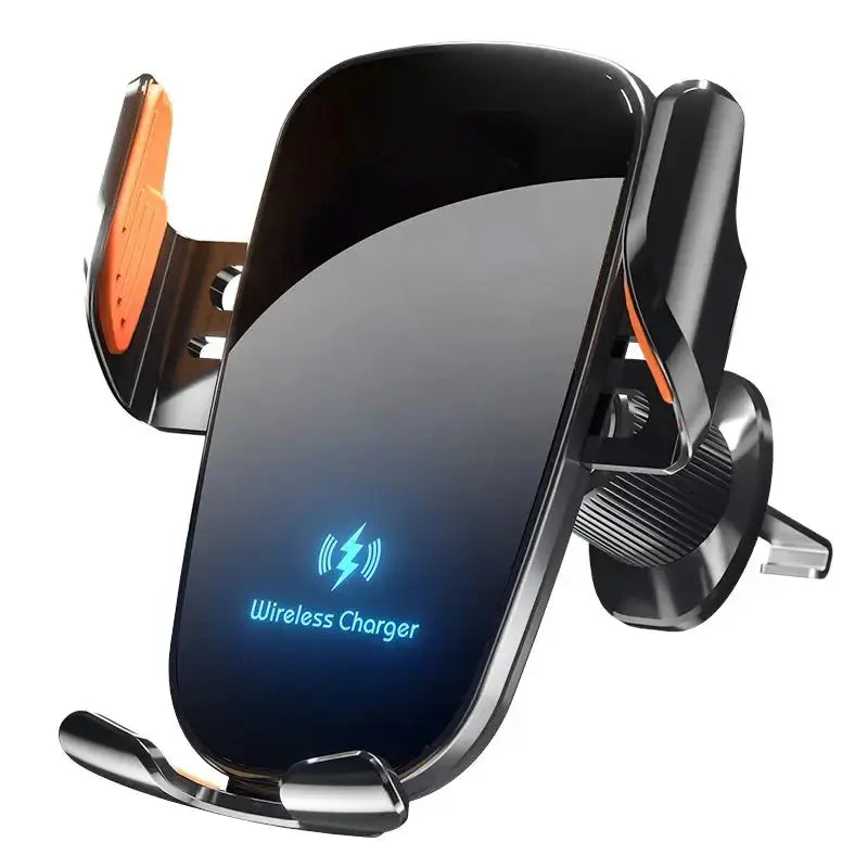 Manual Clamp Wireless Car Charger 15W Fast Charging Air Vent Car Mount Phone Holder for iPhone Samsung Android Phones - Magic Remotes