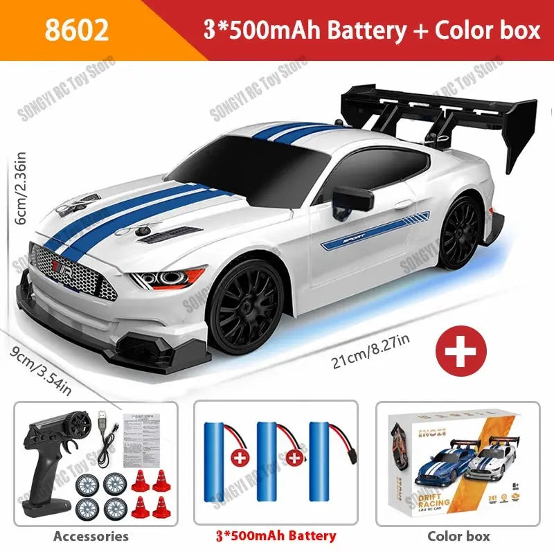 RC Drift Car 4WD Remote Control High Speed Racing Vehicle with LED Lights 2.4GHz Radio 4x4 Off-Road Truck Toy for Children Kids Magic Remotes