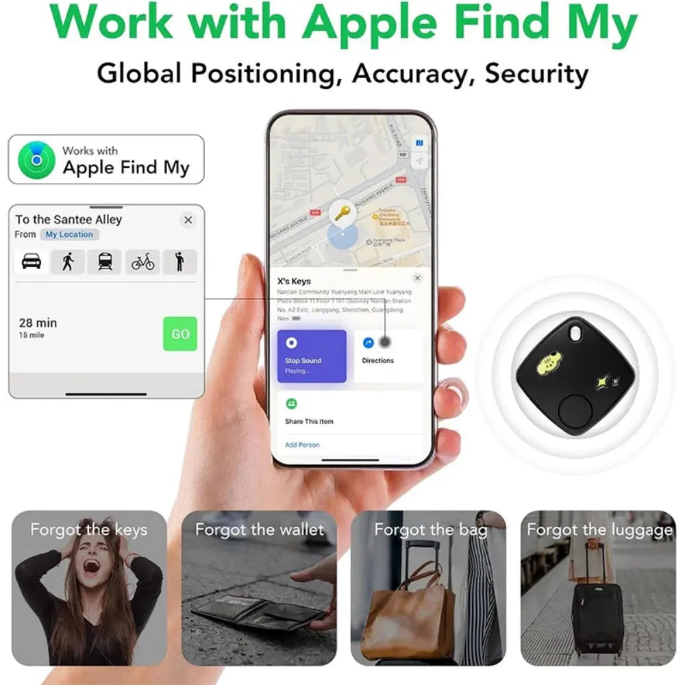 Vyvylabs Mini Tracking Device for Apple Find My APP Smart Tag Kid Pet Car GPS Lost Tracker Anti-Lost Alarm Reminder Positioner - Magic Remotes