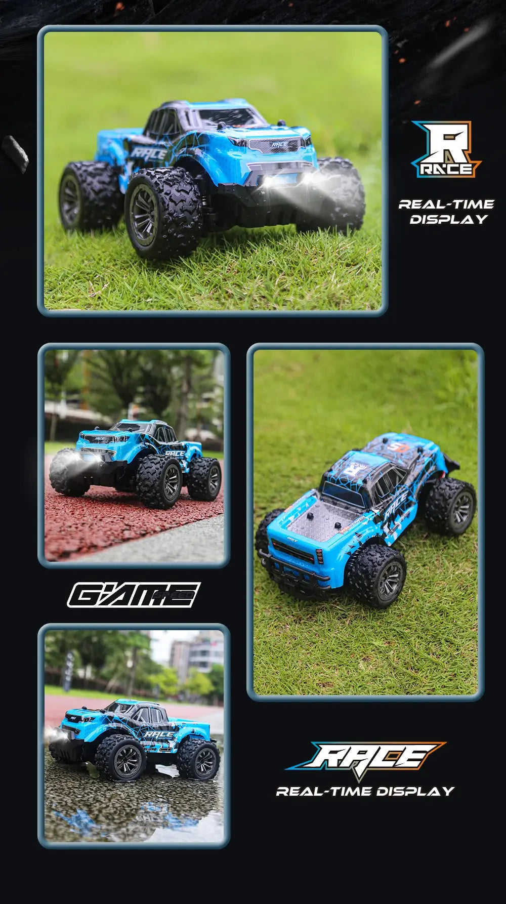 ZWN 1:16/1:20 2.4G Model RC Car With LED Light 2WD Off-road Remote Control Climbing Vehicle Outdoor Cars Toy Gifts for Kids Magic Remotes