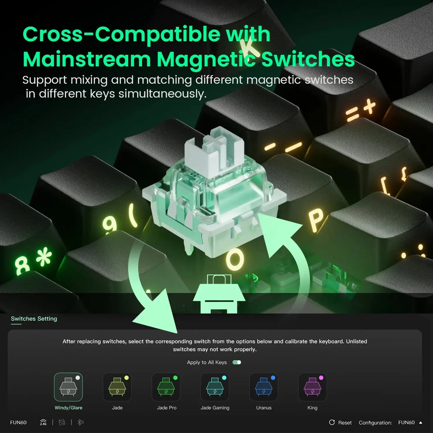 MONSGEEK FUN60 PRO&MAX HE Machanical Keyboard Magnetic Switch 60% Wireless Gaming Keyboard Rapid Trigger 8K ARGB Custom Keyboard - Magic Remotes