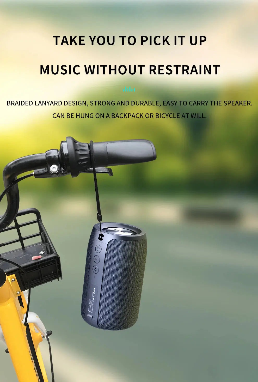 Zealot-S32 Wireless Speaker Outdoor Portable Subwoofer Speaker, Waterproof IPX 6, Dual Pairing,1800mAh Battery Magic Remotes