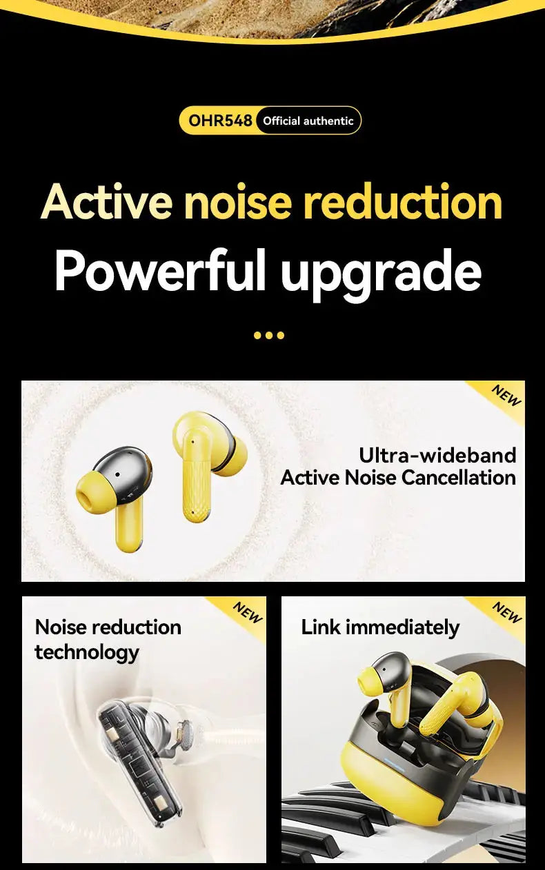 Acer Ohr548 Wireless Bluetooth Headphones with In-Ear Design, Anc Call Noise Reduction, Charging Case, Stereo Sound Effect, Low Latency for Gaming, Comfortable Fit for Sports, Running, and Fitness Magic Remotes