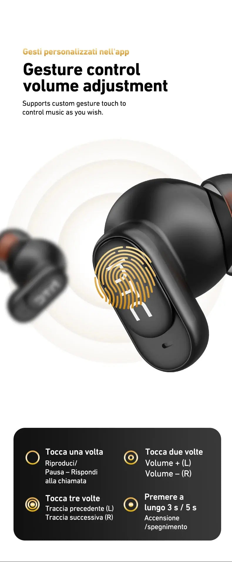 HTC NE79 TWS Wireless Bluetooth Earphones: AI Translator Earbuds Noise Cancellation Long Battery Life Premium Audio Headphones Magic Remotes
