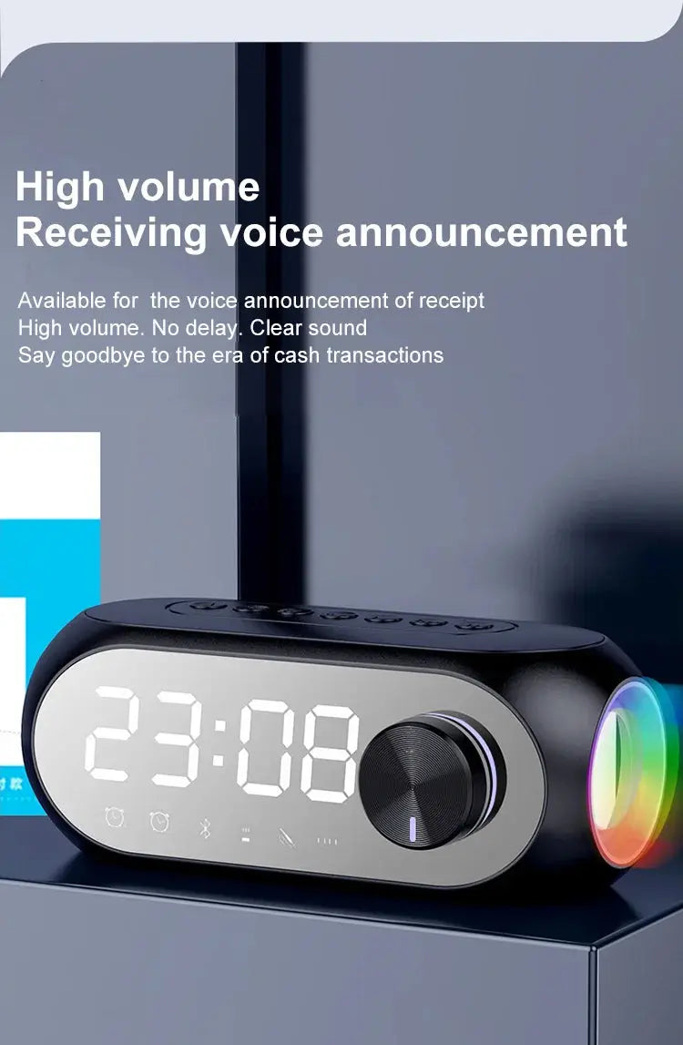 Alarm Clock Radio FM Bluetooth Speaker Portable Subwoofer Caixa De Som Sound Box Music Wireless Mini Woofers Bocina Lamp Column Magic Remotes