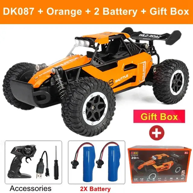 Remote Control Car RC Drift Racing 1:16 Vehicle Off Road Alloy 2.4G Radio High-Speed Trucks With LED Light Climbing Gift Kid Toy - Magic Remotes