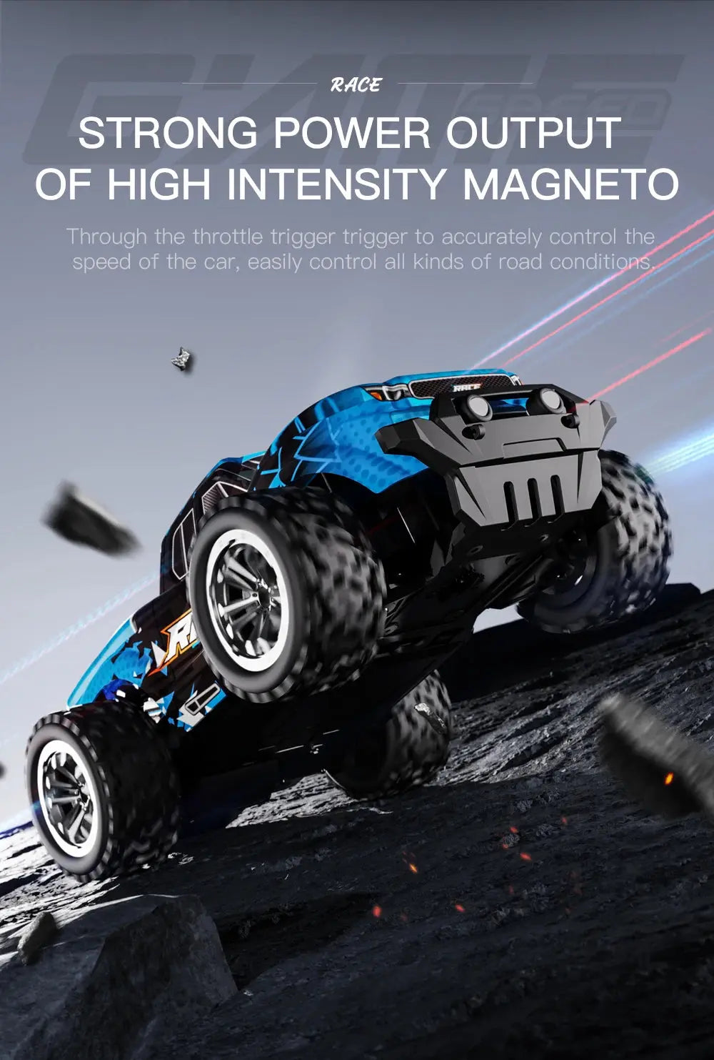 ZWN 1:16/1:20 2.4G Model RC Car With LED Light 2WD Off-road Remote Control Climbing Vehicle Outdoor Cars Toy Gifts for Kids Magic Remotes