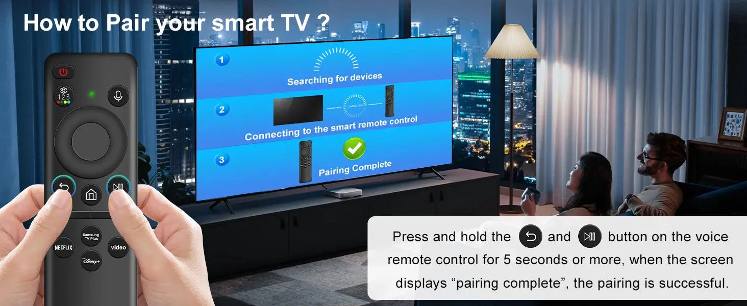 Voice Remote Control for Samsung Smart TV NEO QLED Replacement Remote Control for Samsung TV Rechargable Solar Remote Control Magic Remotes