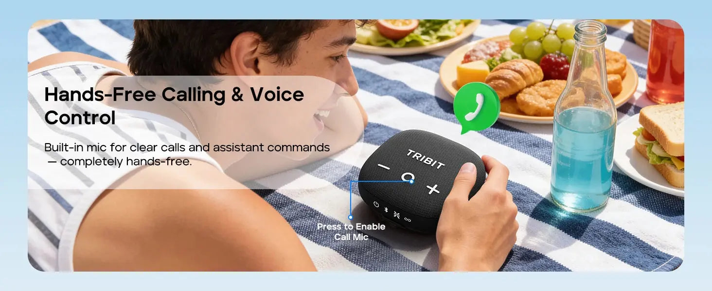 TRIBIT StormBox Micro 3 Portable Bluetooth Speaker,13W Bike Speaker with IP68 Waterproof,24H Playtime For Outdoor Camping,Hiking Magic Remotes