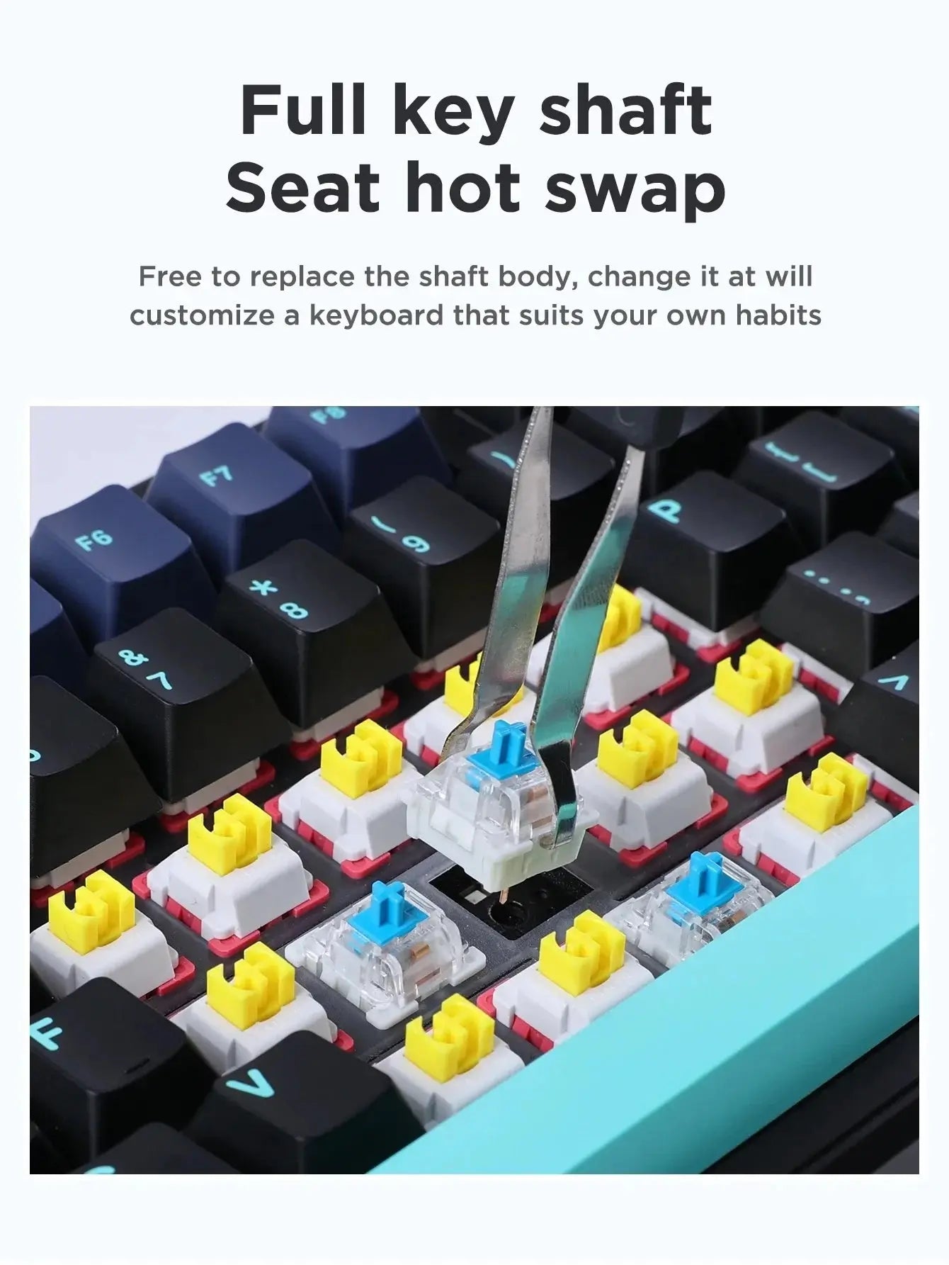 AULA F87 Pro Mechanical Keyboard 2.4g/Usb/Bluetooth Tri Mode Wireless 87 Key Rgb Pbt Gasket 5 Layer Silencing Full Key No Impact - Magic Remotes