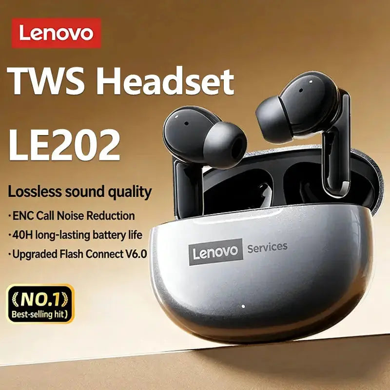Choice Lenovo Wireless Earphones Bluetooth 6.0 Low Latency Gaming Headset Sport Earbuds XT88Plus Business Headphone 300mAh LE202 Magic Remotes