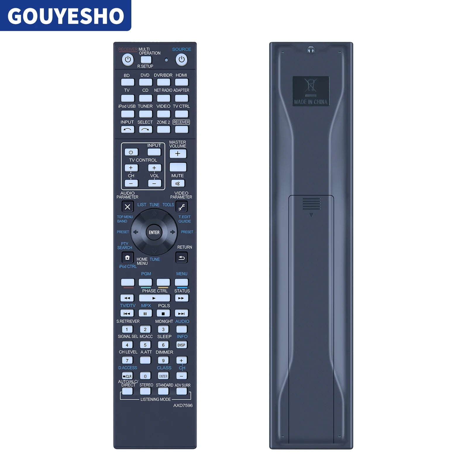 Remote Control Pioneer A/V  Receiver AXD7596 AXD7305 VSX-1123-K AXD7691 AXD7725 AXD7668 SC-57 SC-55 LX58