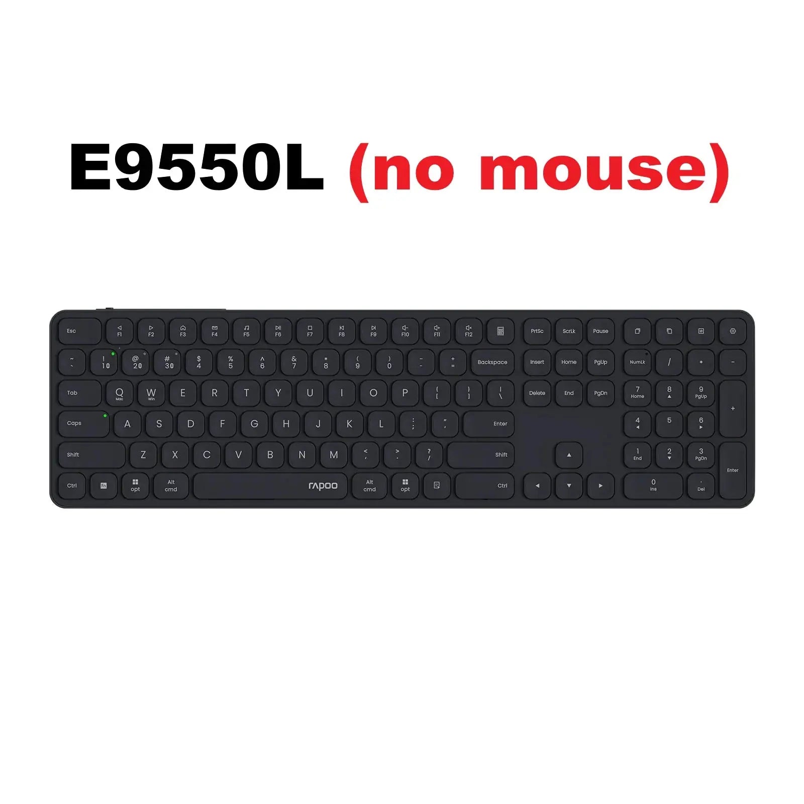 Rapoo 9560M Wireless Keyboard and Mouse Combo E9550L USB-C Rechargeable 110-Key Ultra-Thin Keyboard and MT760SE Wireless Mouse Magic Remotes