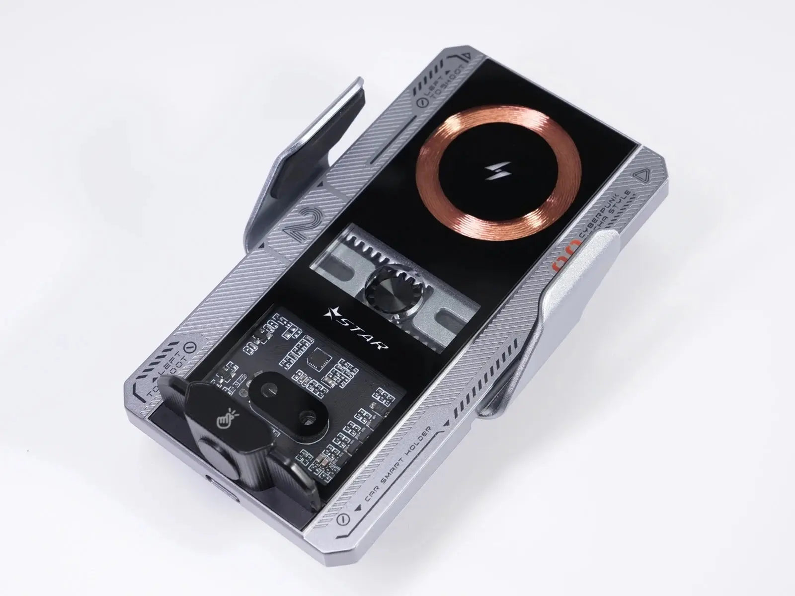 Car Smart Sensing Automatic Clamping Mounts For Samsung iPhone Xiaomi Phone Holder Wireless Charger Mounts 15W/66W Fast Charging - Magic Remotes