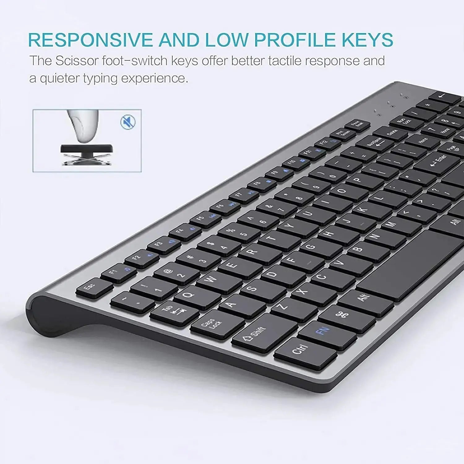 English Russian French Spanish Italy UK German Wireless Keyboard and  Mouse Combo 2.4G USB Silent Keyboard Set for Laptop PC Magic Remotes