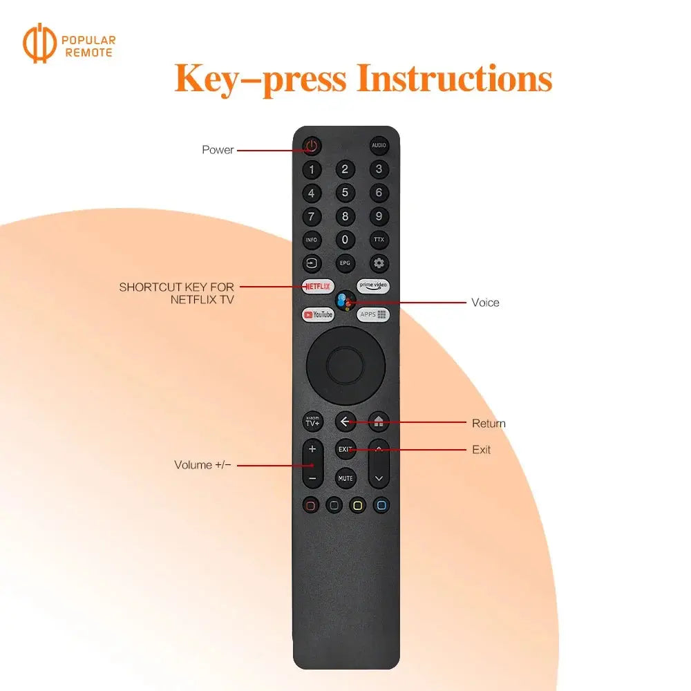 XMRM-ML Remote Control For Xiaomi Ultra 4k Qled Voice Android Tv Remote L55m7-q2me Q2 Magic Remotes