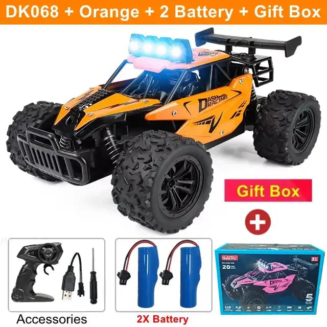 Remote Control Car RC Drift Racing 1:16 Vehicle Off Road Alloy 2.4G Radio High-Speed Trucks With LED Light Climbing Gift Kid Toy - Magic Remotes