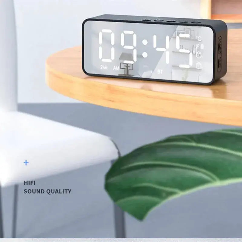 Alarm Clock Radio FM Bluetooth Speaker Portable Subwoofer Caixa De Som Sound Box Music Wireless Mini Woofers Bocina Lamp Column Magic Remotes