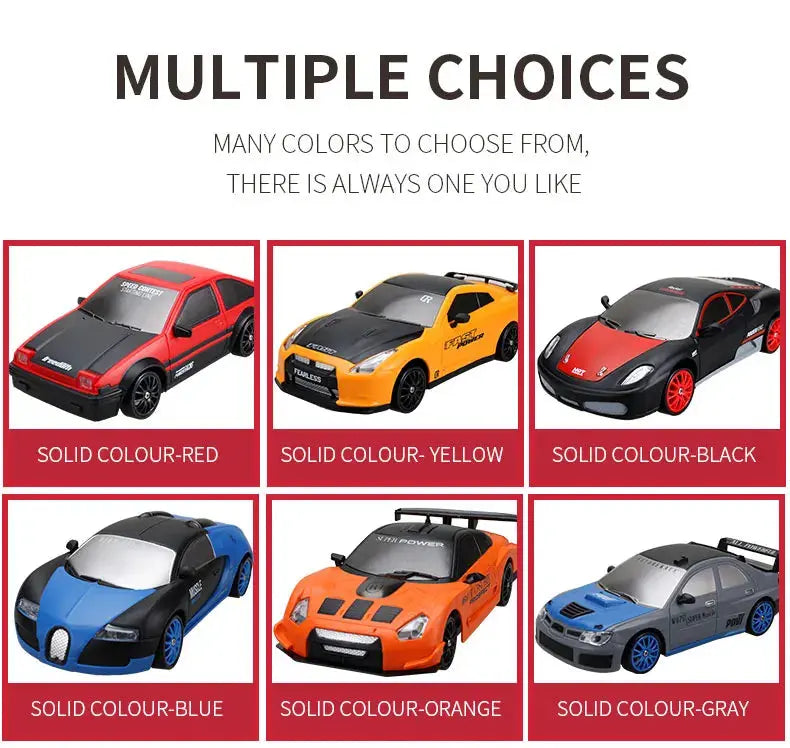 RC Drift Car 4WD Remote Control High Speed Racing Vehicle with LED Lights 2.4GHz Radio 4x4 Off-Road Truck Toy for Children Kids Magic Remotes