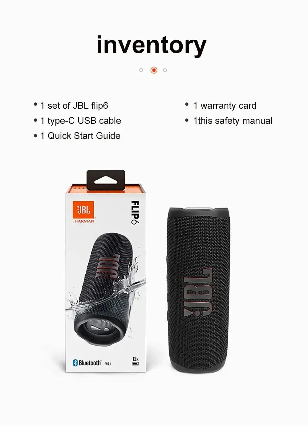 JBL Flip 6 Waterproof Portable Wireless Bluetooth Speaker IPX7 Outdoor Stereo Enhanced Bass Independent Tweeter for Music Magic Remotes