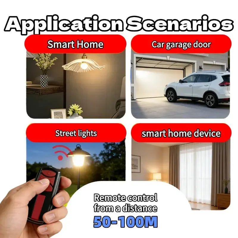 Compatible with LiftMaster 3-Button 433MHz Keychain Transmitter Garage Door Remote Control Universal Security+ 2.0 Opener Remote Magic Remotes