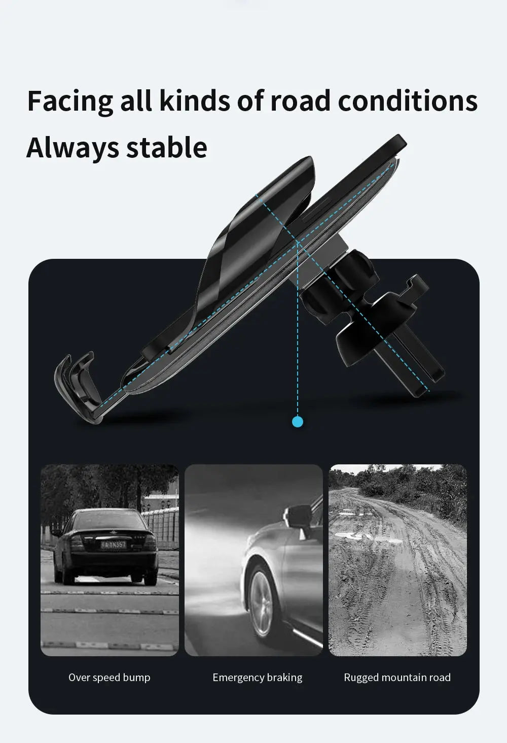 Car Phone Holder 10-Inch Screen Fixed Base For Peugeot 3008 4008 2021-2023 Wireless Charging Support Car Mobile Phone Mounts - Magic Remotes