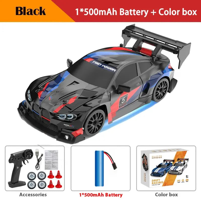 RC Drift Car 4WD Remote Control High Speed Racing Vehicle with LED Lights 2.4GHz Radio 4x4 Off-Road Truck Toy for Children Kids Magic Remotes