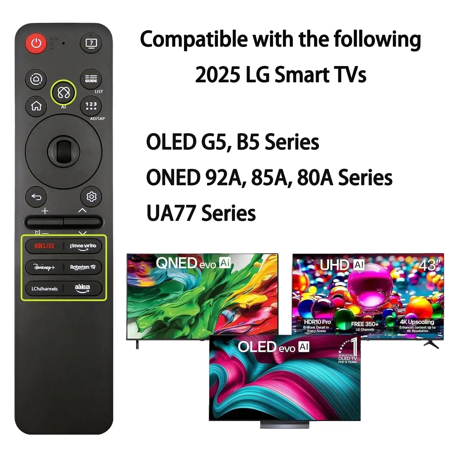 NEW MR25GA AKB76046603 Voice Magic Remote Control Includes Pointer Functions Compatible With GA/GC Series Controller Magic Remotes
