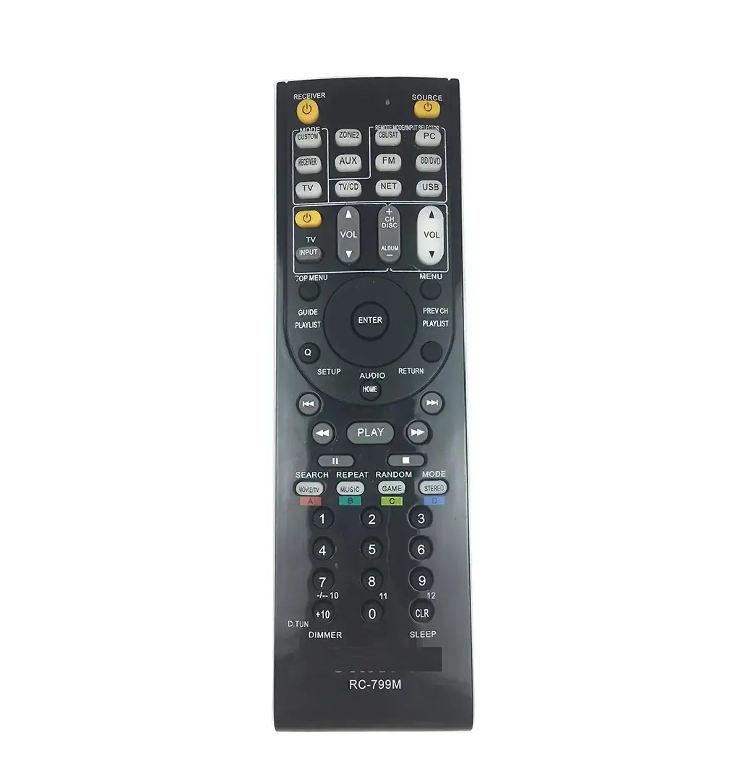 Remote Control Suitable for Onkyo RC-799M AV HT-R391 HT-R558 HT-R590 HT-R591 HT-S5500 RC-834M RC-737M RC-812M RC-801M RC-803M Magic Remotes