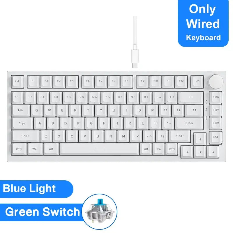 Ajazz AK820/AK820Pro Gaming Mechanical Keyboard Bluetooth 5.1/Wireless/C-Wired Customized Keyboard with Knob Hot Swapping Gasket - Magic Remotes