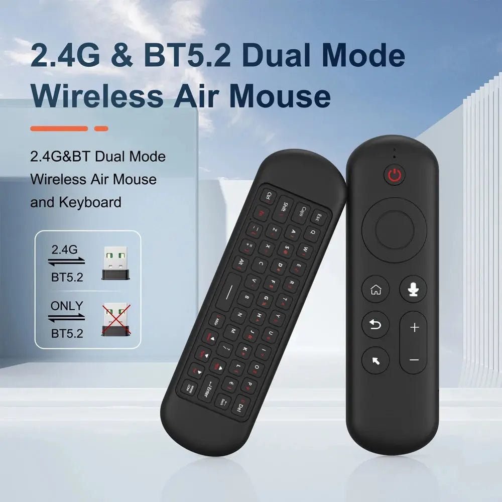 Remote Control Air Mouse Voice Gyroscope 7 Color Backlit Mini Keyboard Dual Mode 2.4G BT5.2 Wireless For Android Smart TV Box PC - Magic Remotes