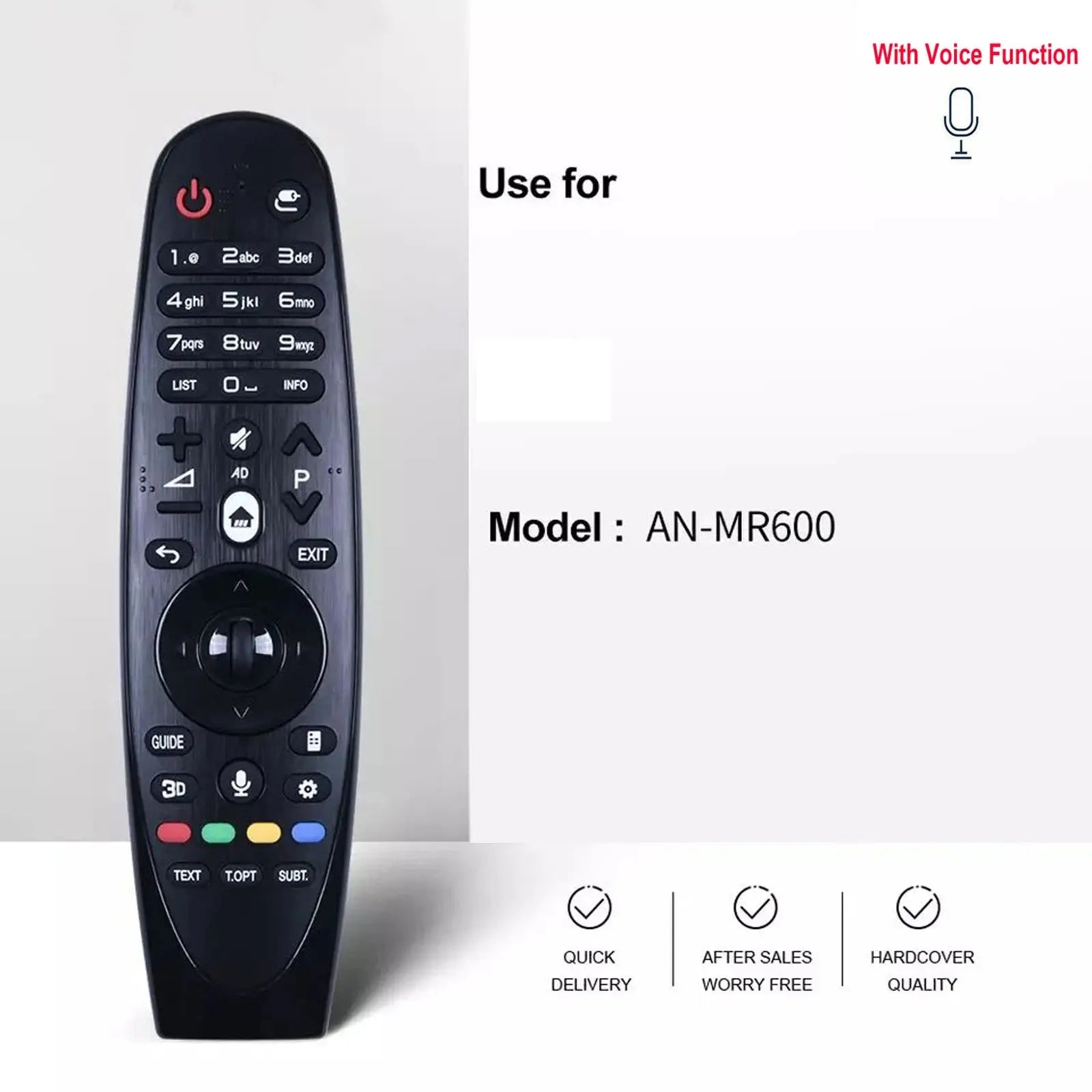 Magic Remote Control AN-MR600 with Voice Search & Air Mouse Pointer, Ergonomic Replacement Remote for IG Smart LED/OLED TVs Magic Remotes