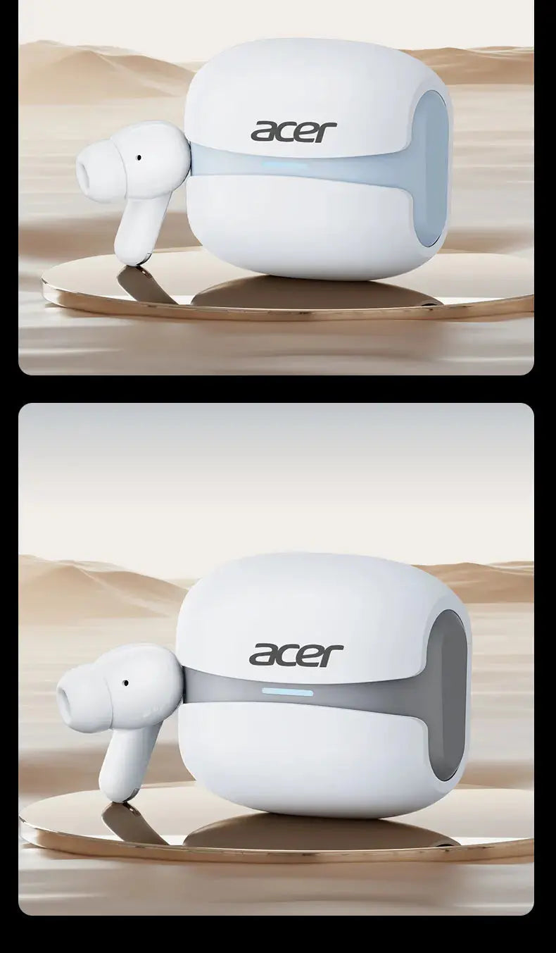 Acer Ohr548 Wireless Bluetooth Headphones with In-Ear Design, Anc Call Noise Reduction, Charging Case, Stereo Sound Effect, Low Latency for Gaming, Comfortable Fit for Sports, Running, and Fitness Magic Remotes