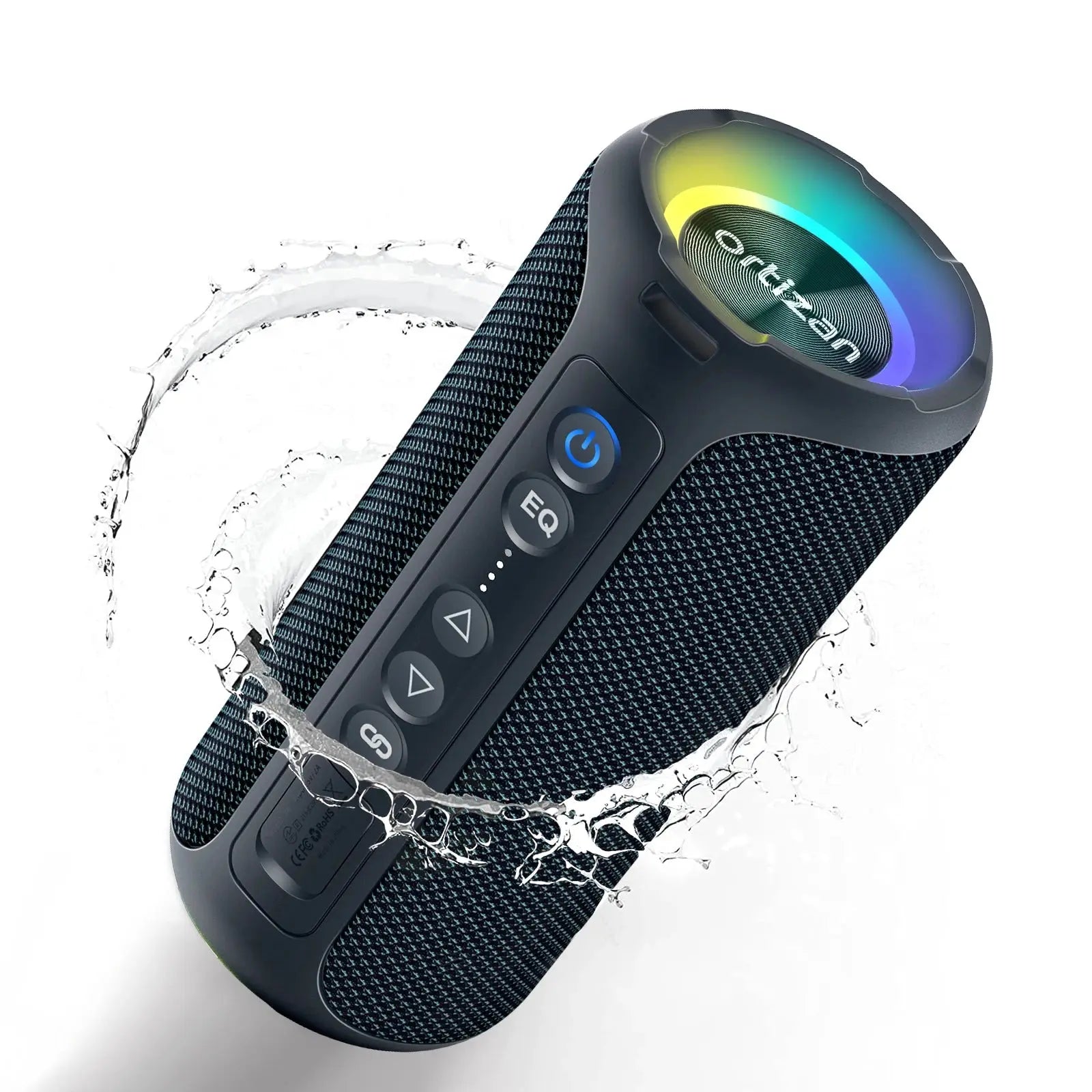 Ortizan Bluetooth Speakers 40W Enhanced Bass Portable Outdoor Wireless Speaker 30Hrs IP7 Waterproof Shower Speaker Bluetooth 5.3 Magic Remotes