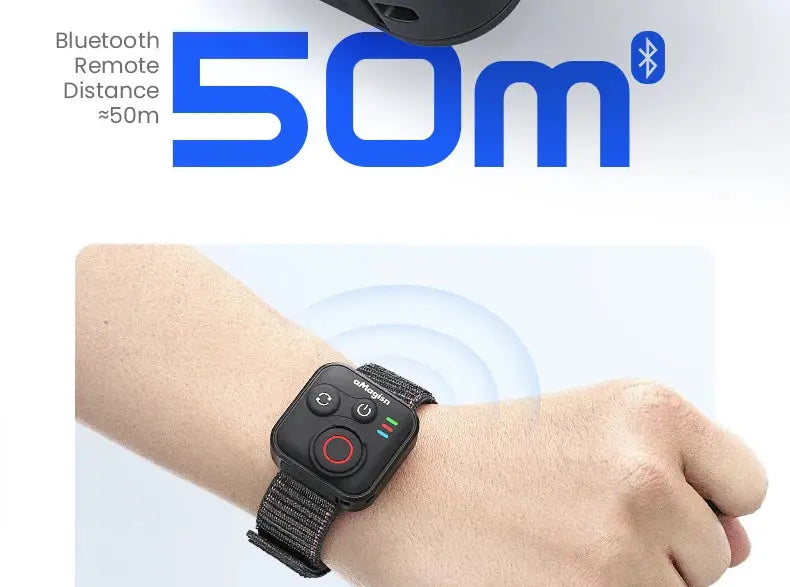 aMagisn 50M Bluetooth Remote Control for Insta360 X5 / X4 Air / Ace Pro 2 Gopro Hero 13 12 Camera iOS Android Shutter Controller - Magic Remotes