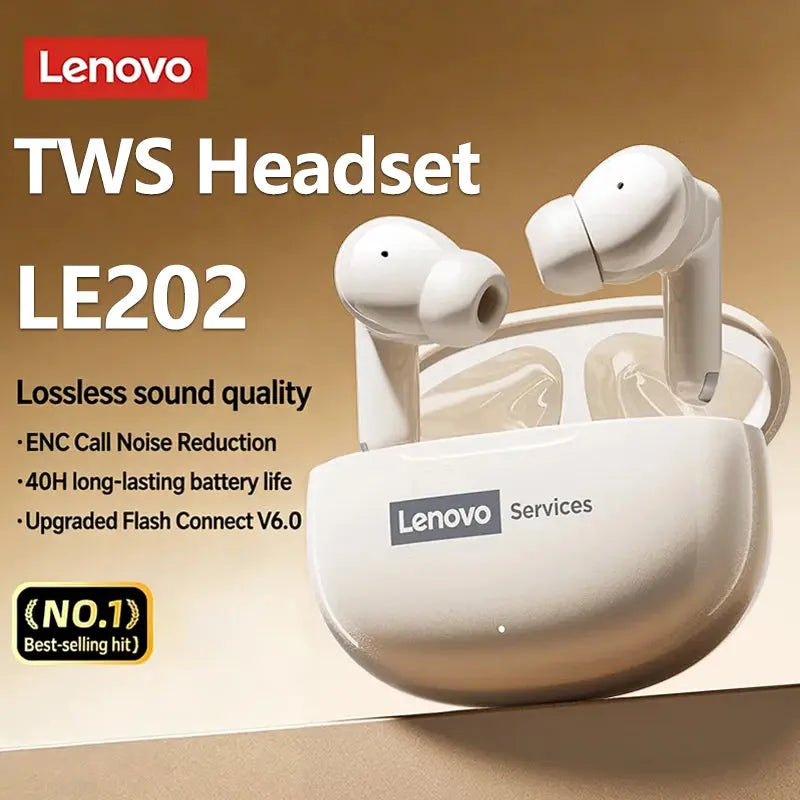 Choice Lenovo Wireless Earphones Bluetooth 6.0 Low Latency Gaming Headset Sport Earbuds XT88Plus Business Headphone 300mAh LE202 Magic Remotes