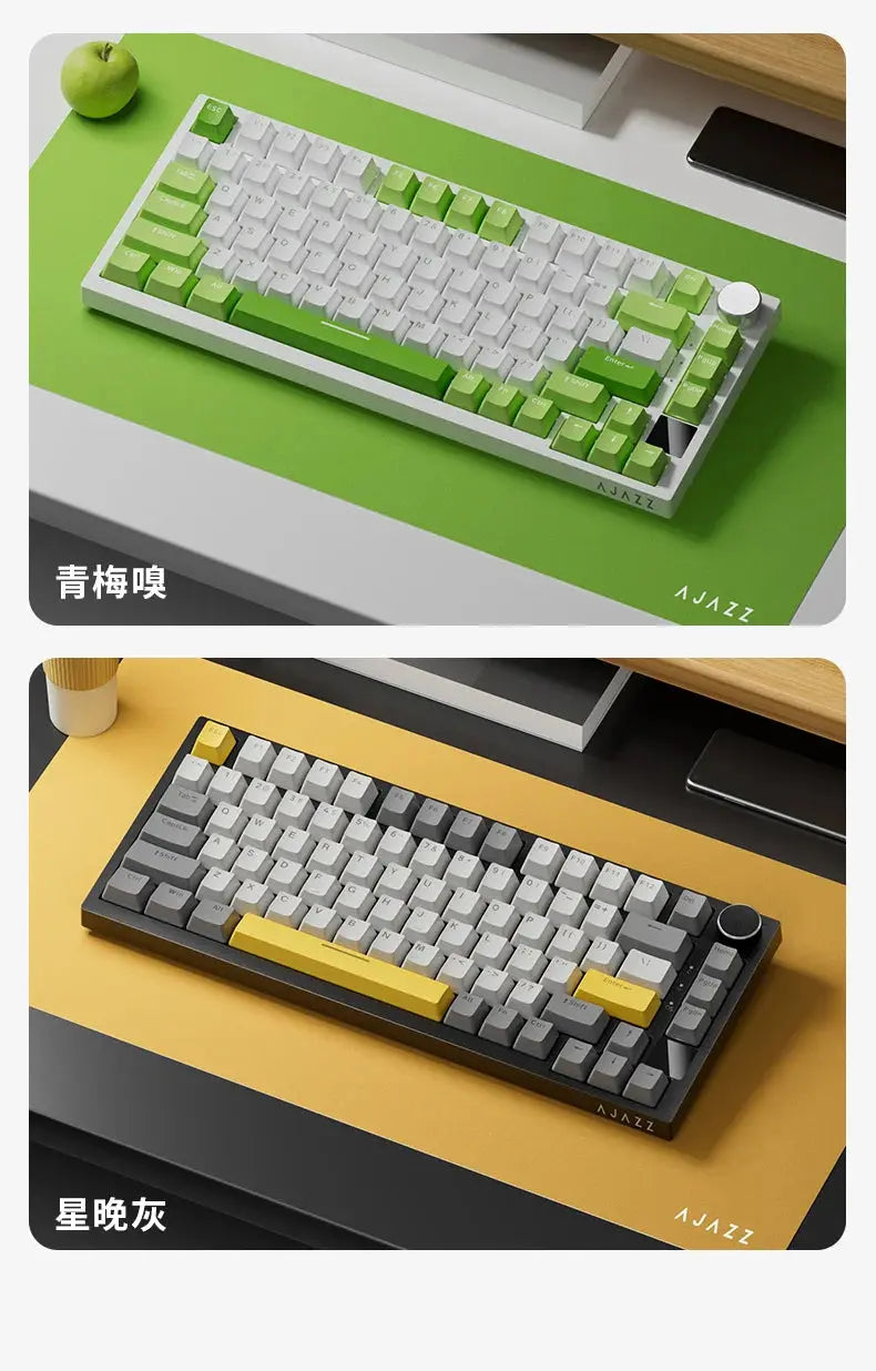 Ajazz AK820/AK820Pro Gaming Mechanical Keyboard Bluetooth 5.1/Wireless/C-Wired Customized Keyboard with Knob Hot Swapping Gasket - Magic Remotes