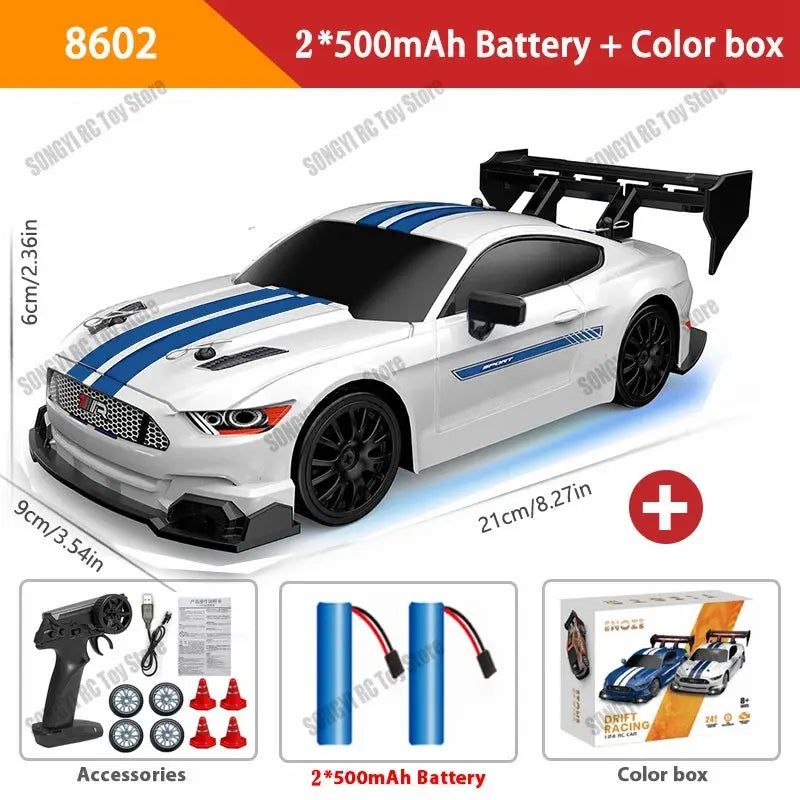 RC Drift Car 4WD Remote Control High Speed Racing Vehicle with LED Lights 2.4GHz Radio 4x4 Off-Road Truck Toy for Children Kids Magic Remotes