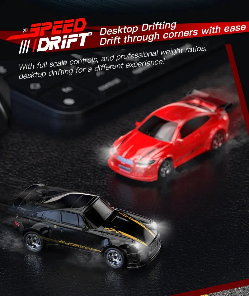 2025 New Kf20 1:64 Drift Rc Car Four-wheel remote-controlled racing car Full proportions Desk Competition Toy Boys Ideal gifts. Magic Remotes