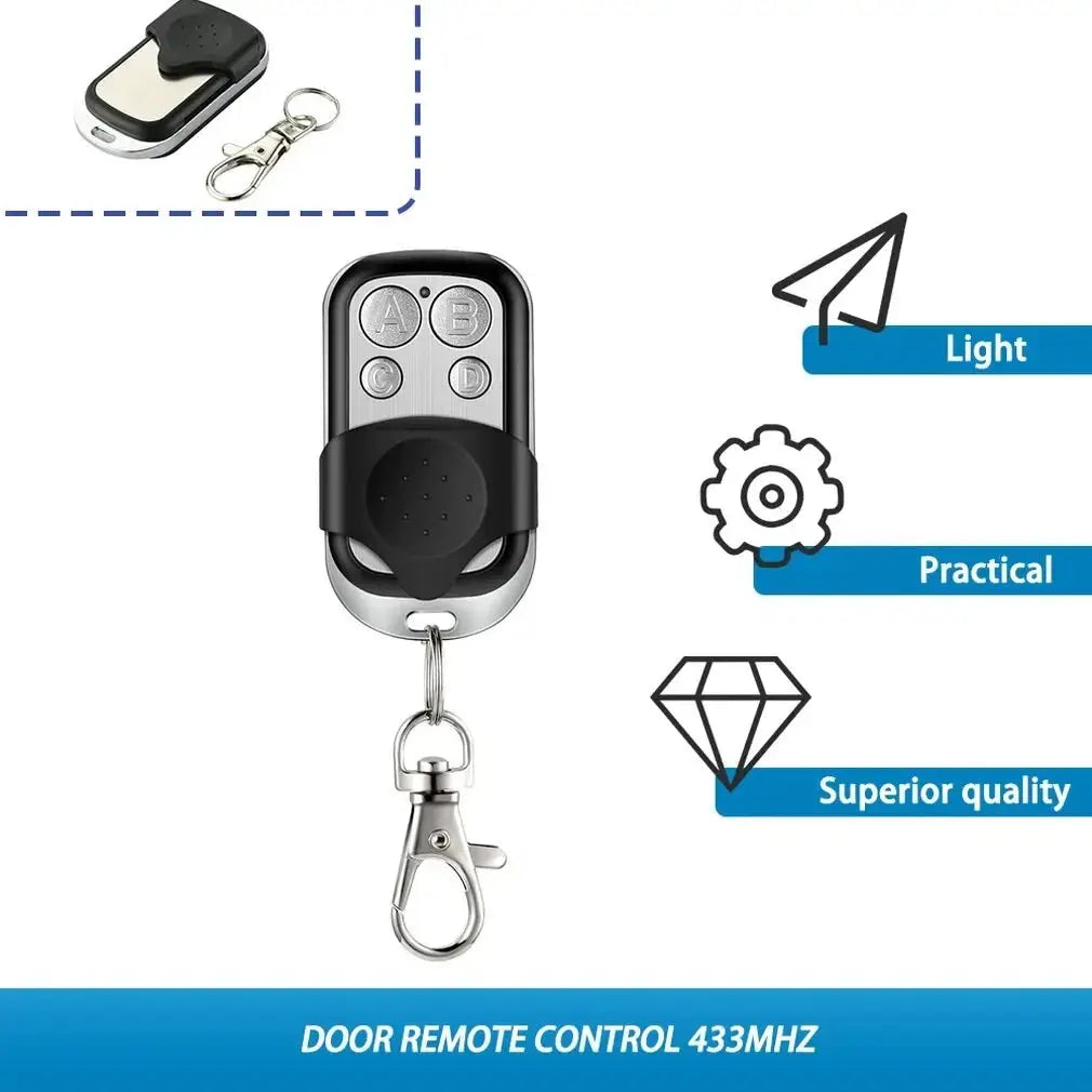 433MHz 4Button ABCD/Lock Unlock Remote Control Metal Push Button Transmitter Universal 4 Buttons Garage Door Opener Remote Magic Remotes